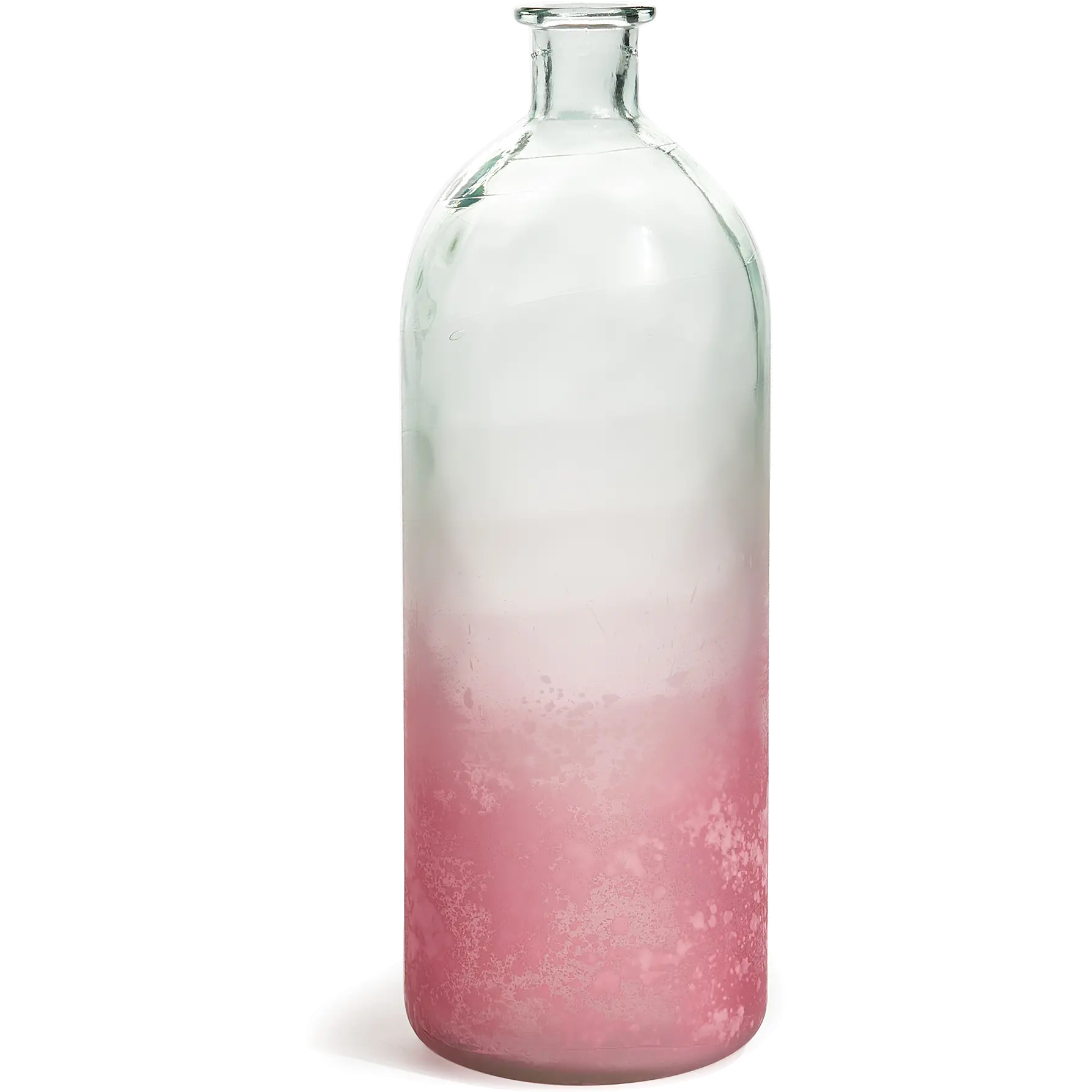 15 Inch Pink Ombre Glass Bottle - Lucien-1