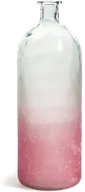 15 Inch Pink Ombre Glass Bottle - Lucien