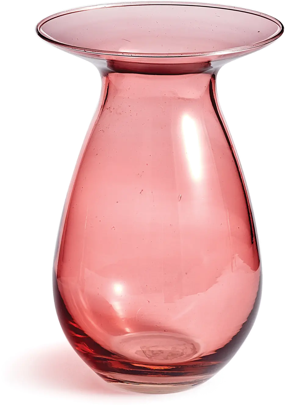 7 Inch Pink Glass Vase - Delphina-1