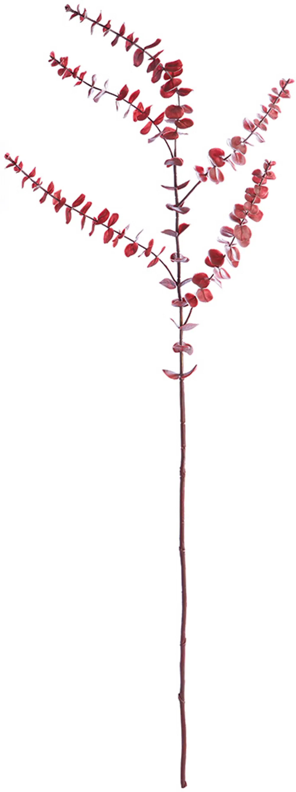44  Burgundy Faux Eucalyptus Branch for Arrangement-1
