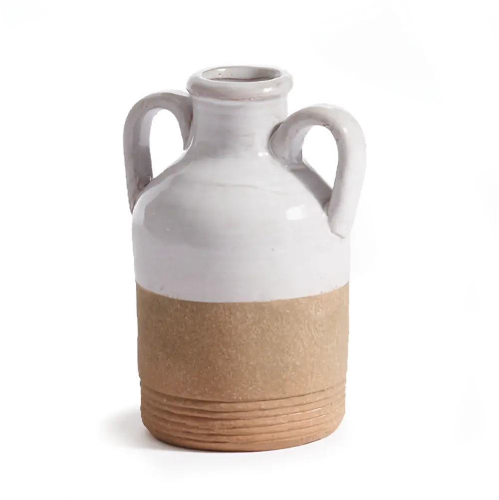 5 Inch Two Tone Decorative Ceramic Bottle Vase-1