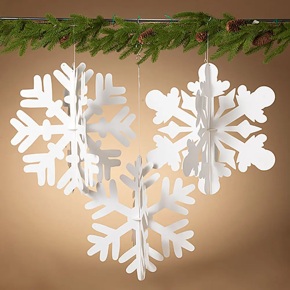 Assorted 18 Inch White Paper Snowflake Ornament-1