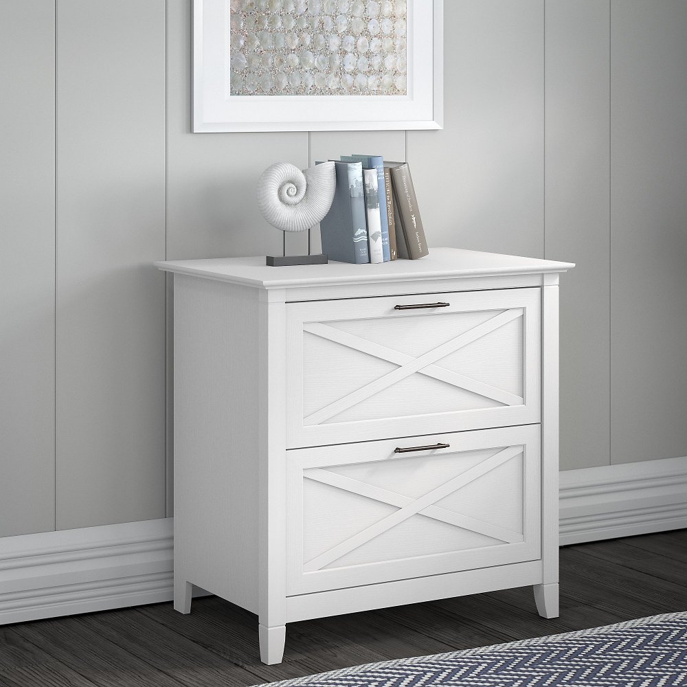 Key West White Lateral File - Bush Furniture