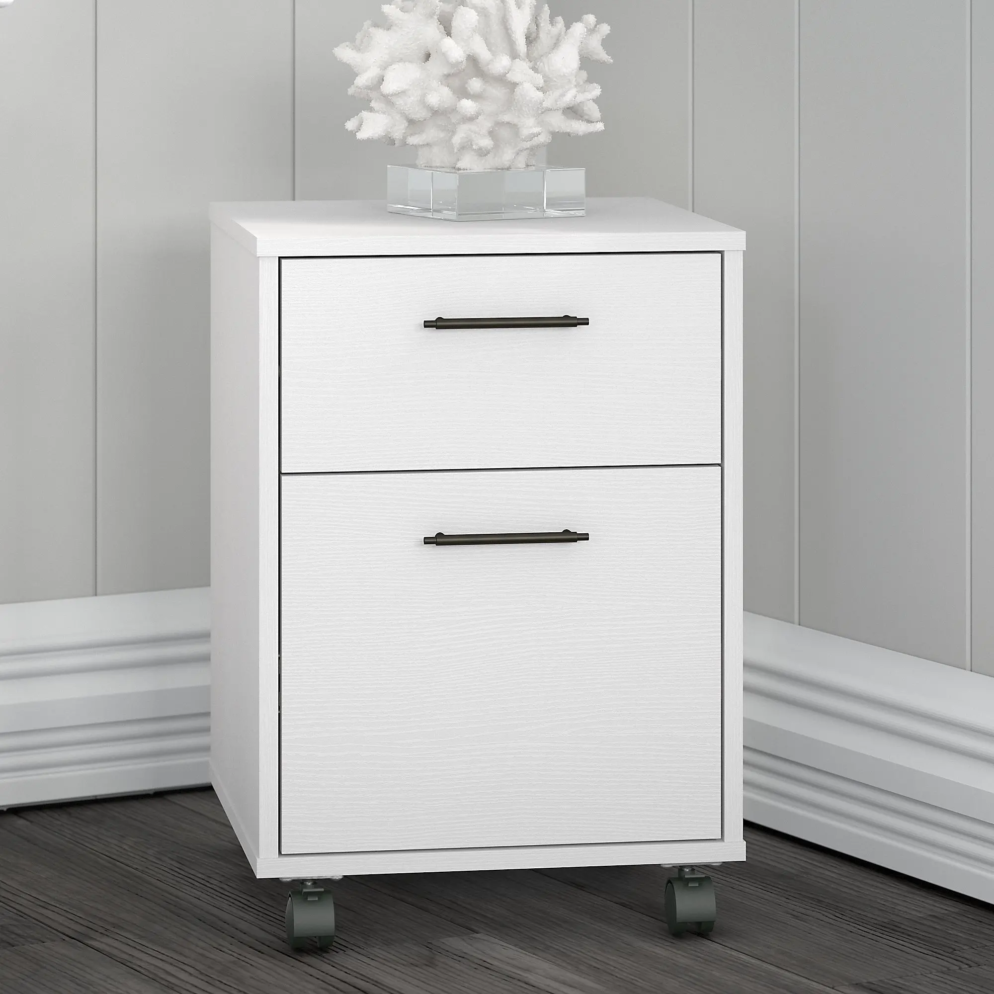  Bush Furniture Key West 2 Drawer Lateral File Cabinet in Washed  Gray, Document Storage for Home Office