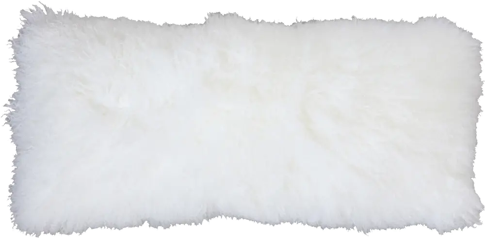 DA7223 White Mongolian Lamb Fur Throw Pillow-1
