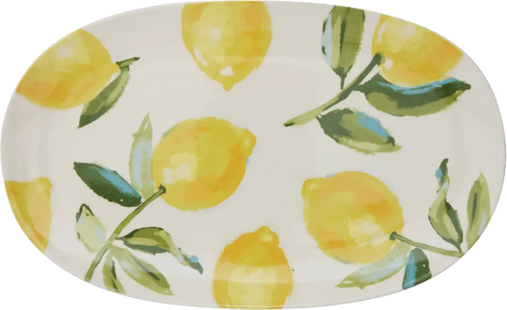 DA9403/LEMONPLATTER 15  Lemon Patterned Stoneware Platter-1