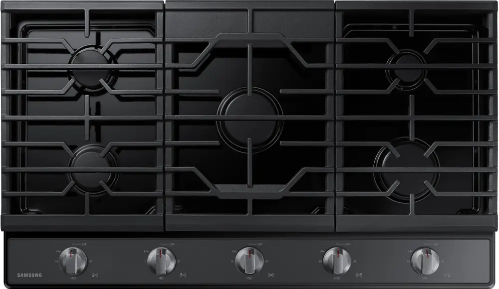 NA36R5310FG Samsung 36 Inch Gas Cooktop - Black Stainless Steel-1