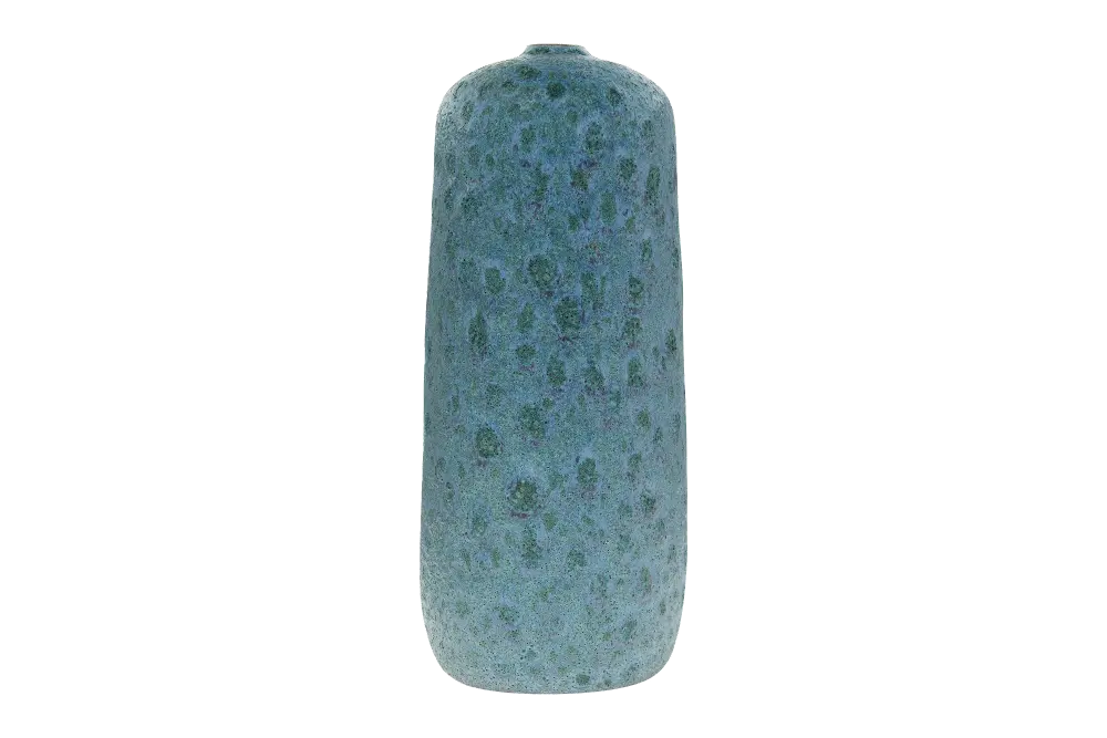 DF2016/MATTEBLUEVASE Matte Blue Terracotta Vase with Reactive Glaze-1