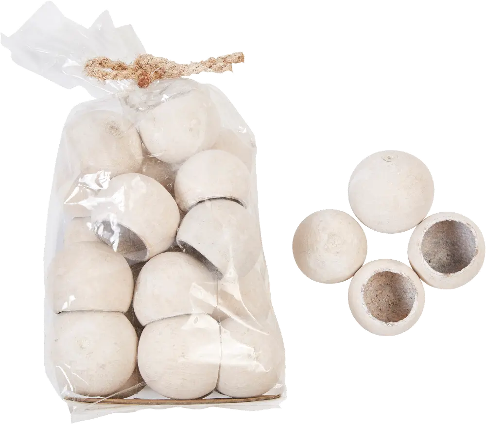 DF2227/BELLCUP 3 Inch Dried Natural Whitewash Bell Cups in Bag-1