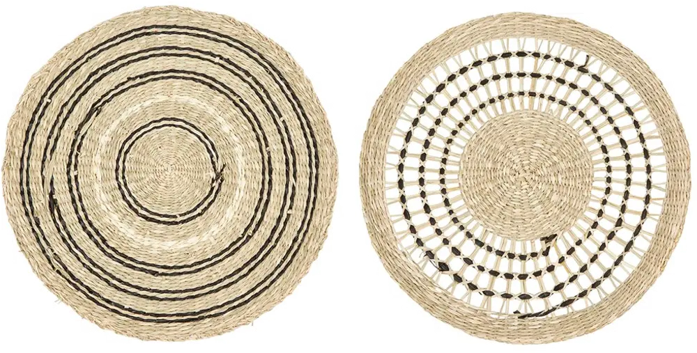 DF3060A/PLACEMAT Assorted 15 Inch Round Sea Grass Hand Woven Place Mat-1