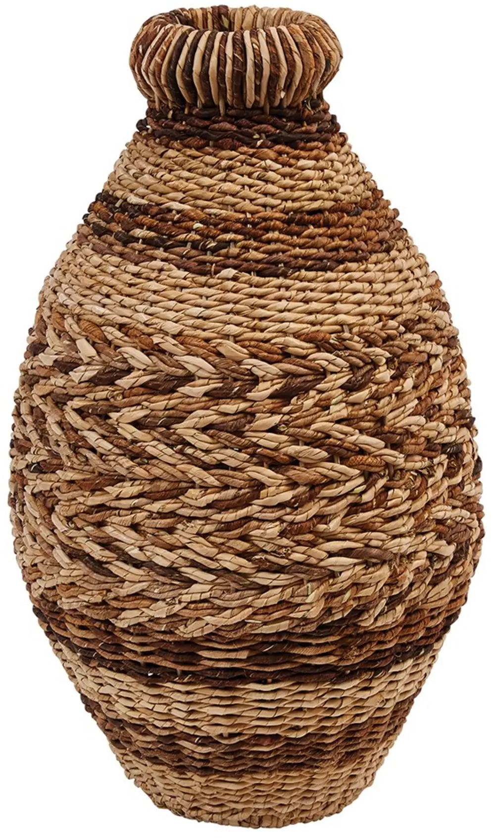 DF3164/ABACA/SEAGRS 21 Inch Hand Woven Abaca and Sea Grass Floor Vase-1