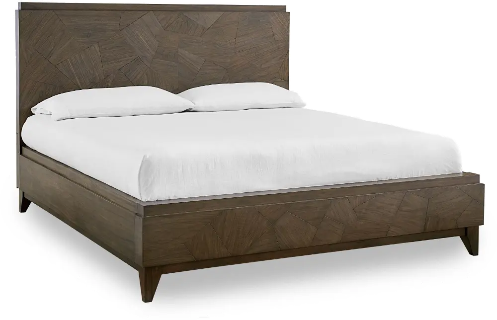 Modern Brown King Platform Bed - Koda-1