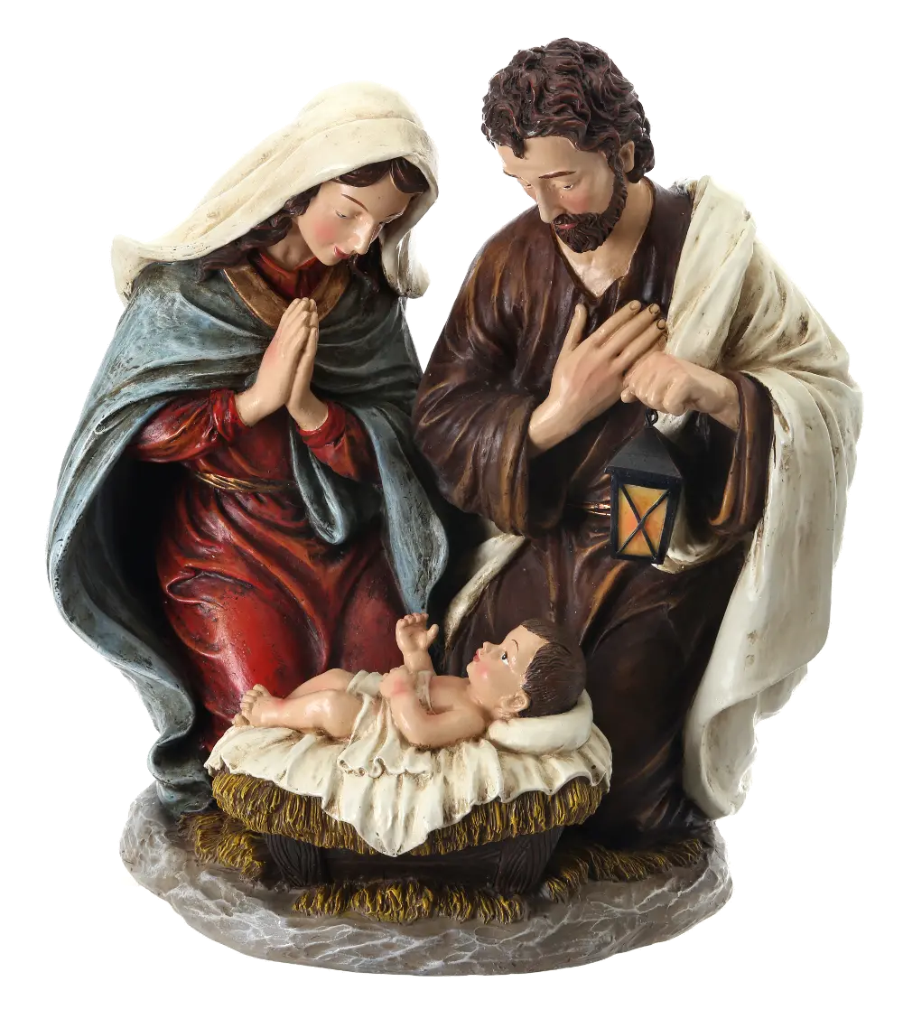 11 Inch Multi Color Holy Family with Lantern-1