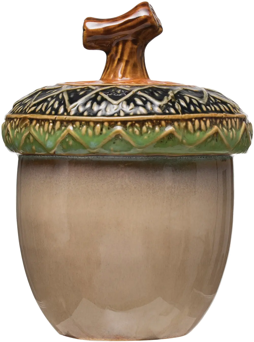 CF3262/ACORNJAR Acorn Lidded Jar with Reactive Glaze Fall Decoration-1