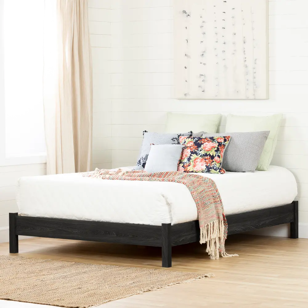 Modern Gray Oak Queen Platform Bed South Shore RC Willey   Modern Gray Oak Queen Platform Bed   South Shore Rcwilley Image1~1000.webp