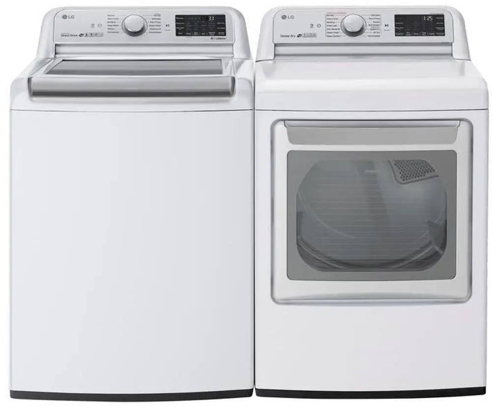 .LG-W/W-7800-ELE--PR LG Top Load Washer and Dryer - 7800 White-1