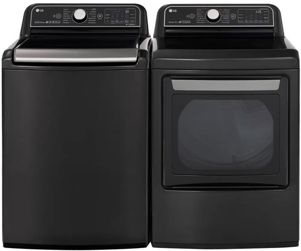 KIT LG Top Load Washer and Gas Dryer - Black Steel, 7900B-1