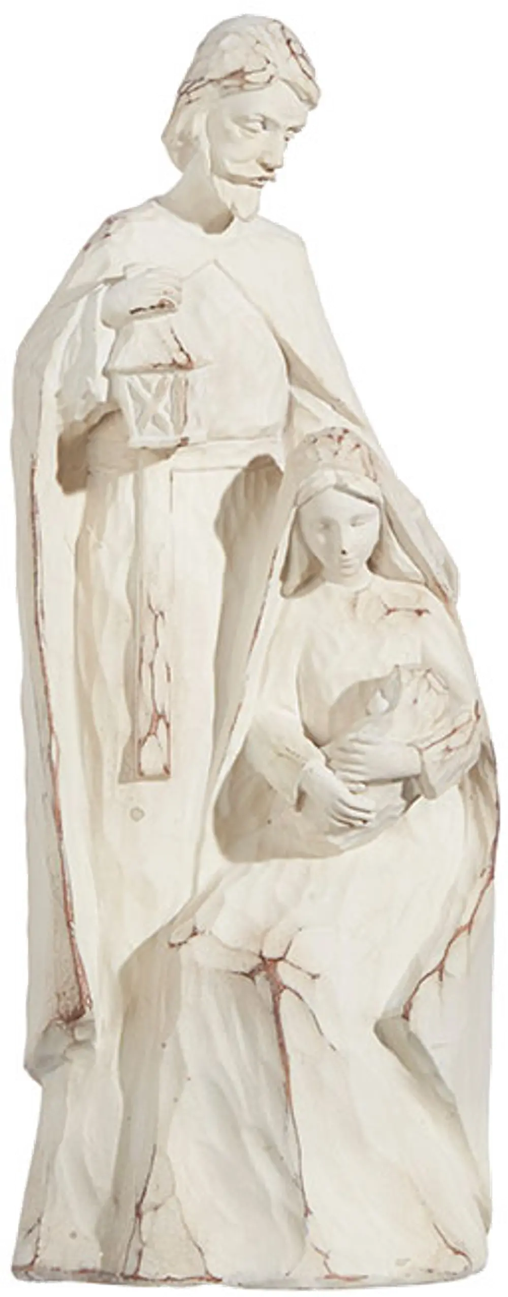11 Inch Off White Holy Family Sculpture-1