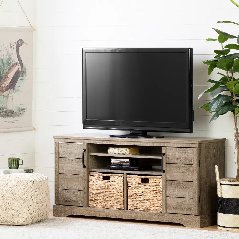 12328 Weathered Oak TV Stand - Fitcher-1