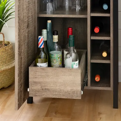 Tall oak wine online rack