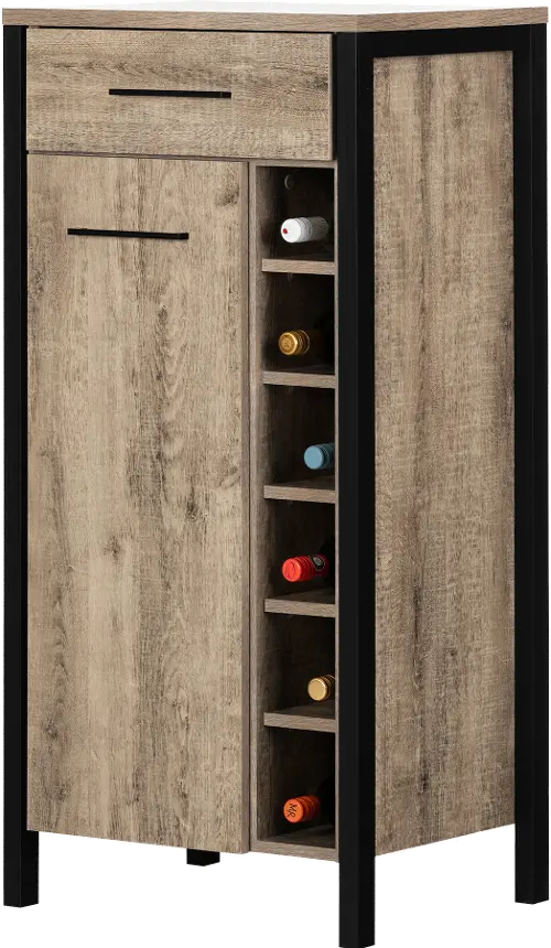 Tall black wine online cabinet