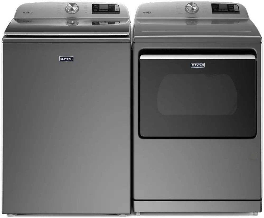 KIT Maytag Electric Laundry Pair with Top Load Washer - Slate-1