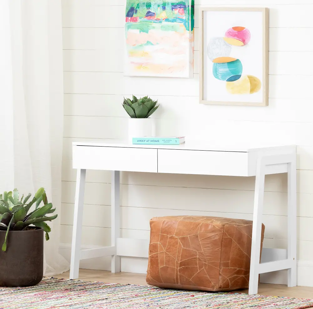 12443 White Console Table - Liney-1