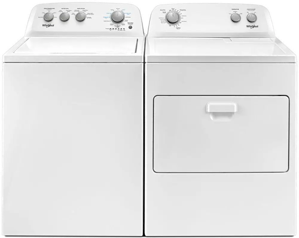 .WHP-4850-W/W-ELE-PR Whirlpool Top Load Washer and Electric Dryer Pair - 4850 White-1
