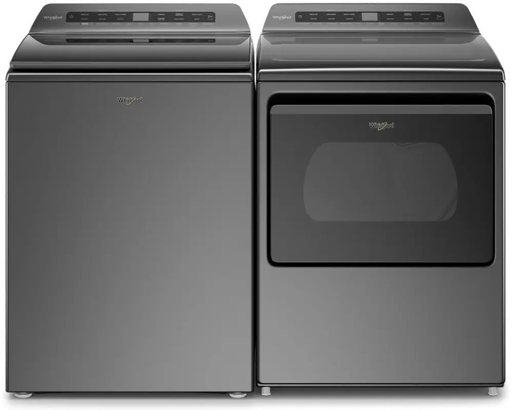 .WHP-6120-CRM-ELE-PR Whirlpool Top Load Laundry Pair with Electric Dryer - Chrome-1