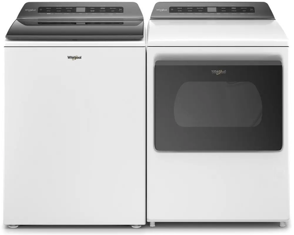 KIT Whirlpool Top Load Electric Laundry Pair - White-1