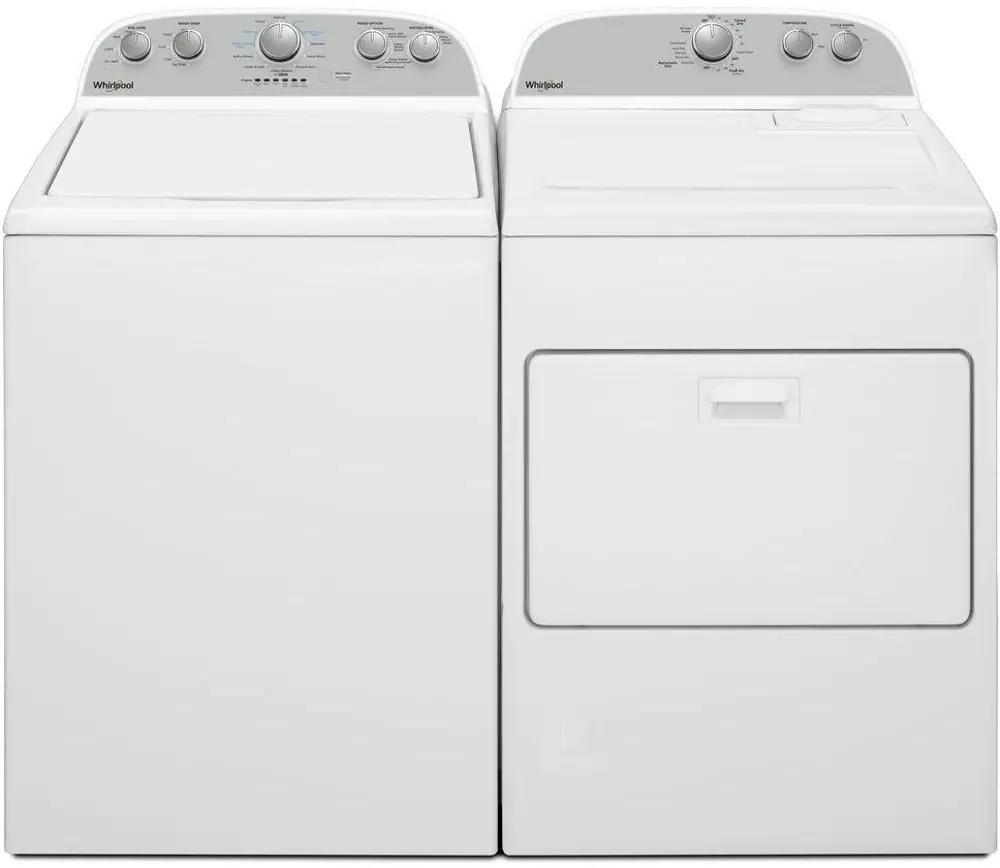 KIT Whirlpool Top Load Washer and Dryer Pair - White Electric-1