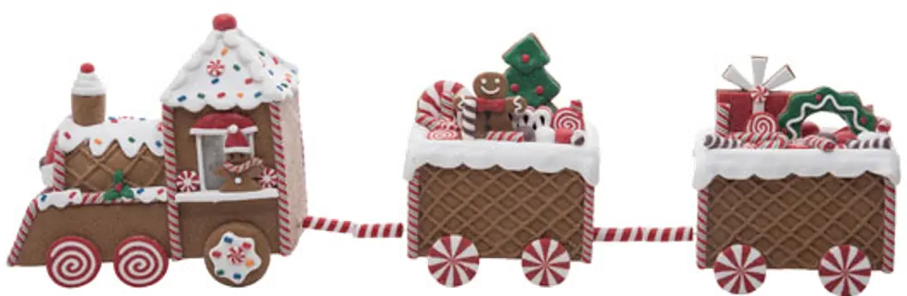 Brown, Red and White PVC Gingerbread Train-1