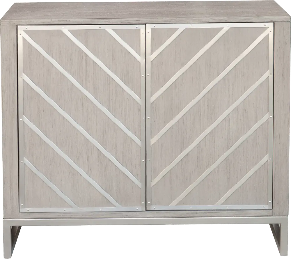 Industrial Gray Door Chest - Modern Eclectic-1