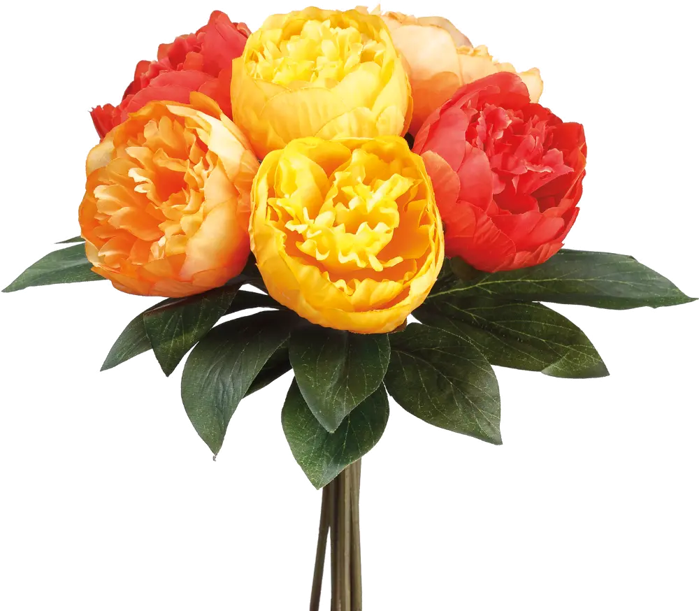 Orange and Yellow Peony Bouquet for Arrangement-1