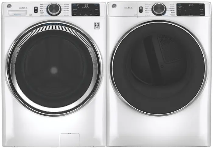 GE Gas Laundry Pair with Steam Washer - White | RC Willey