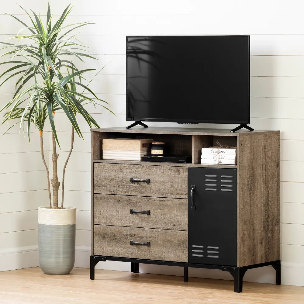 12525 Weathered Oak TV Stand - Valet-1