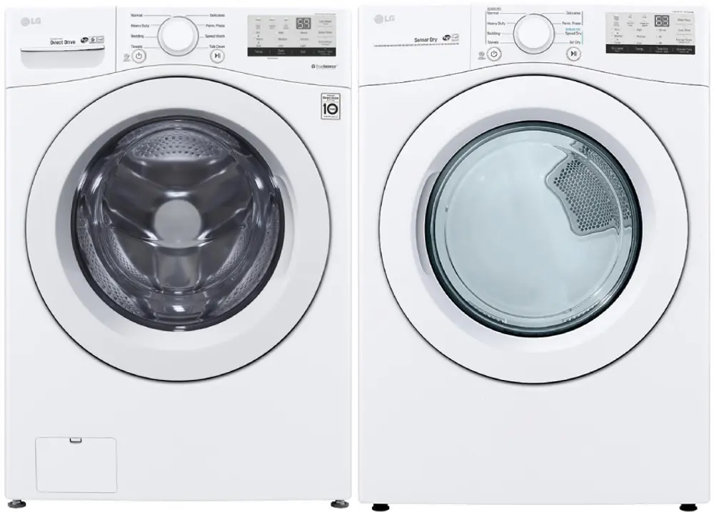 .LG-3400-W/W-GAS--PR LG White Gas Dryer Pair - 3400 Series-1