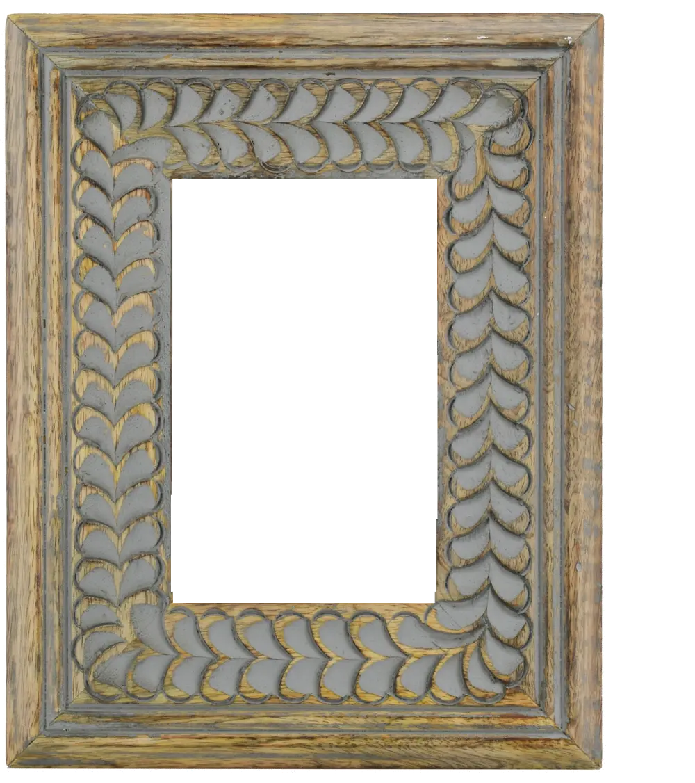 Brown Mango Wood Carved Picture Frame-1