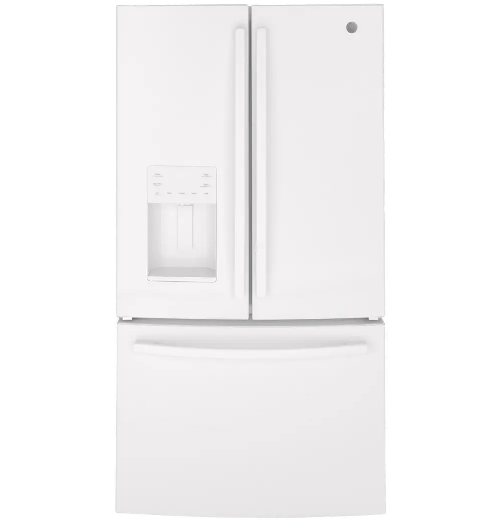 GFE26JGMWW GE 25.6 cu ft French Door Refrigerator - White-1
