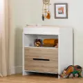 12676 Cookie White and Oak 2-Drawer Changing Table - South Shore