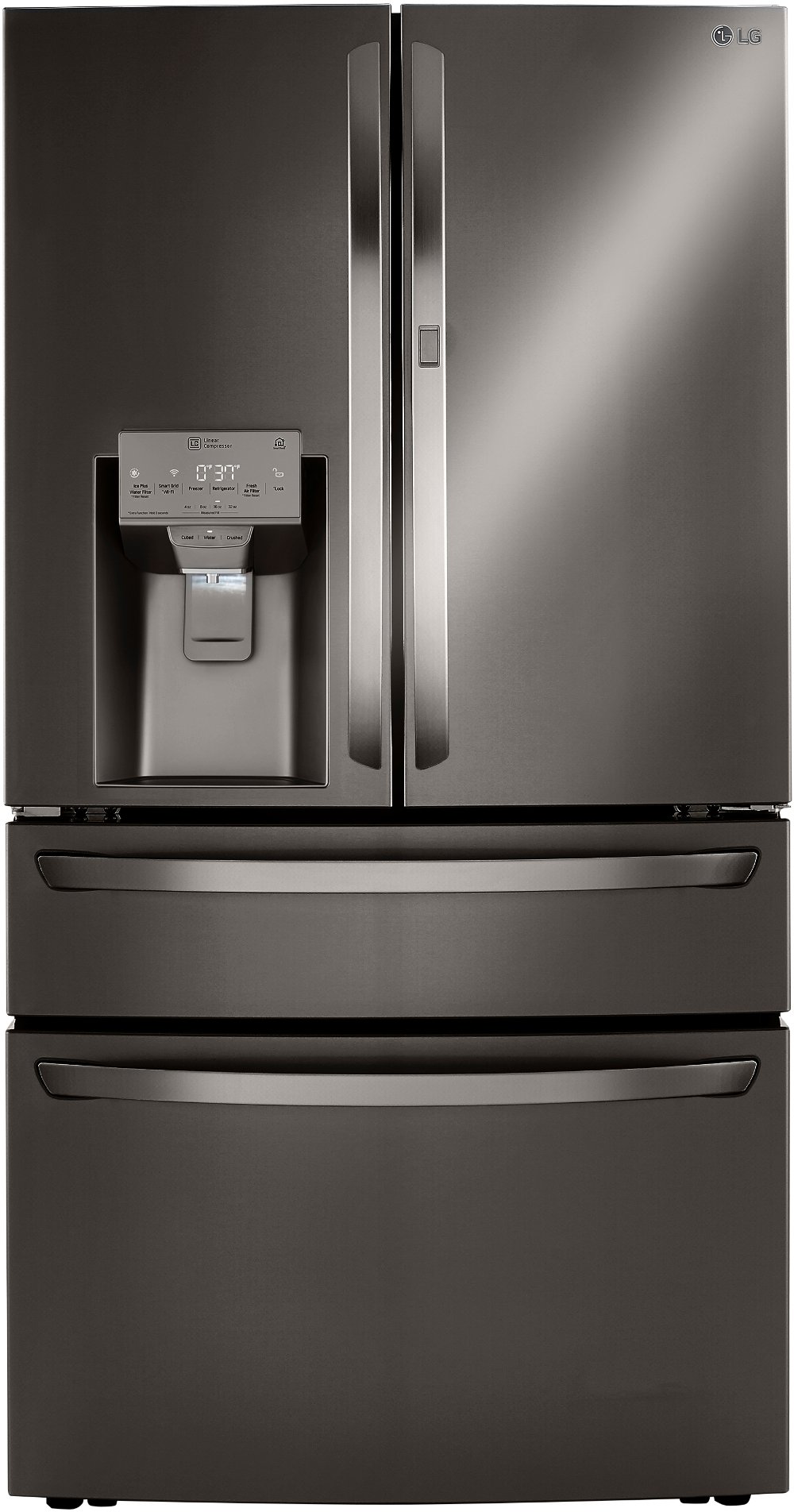 LG 29.5 cu ft French Door in Door Refrigerator - Black Stainless Steel