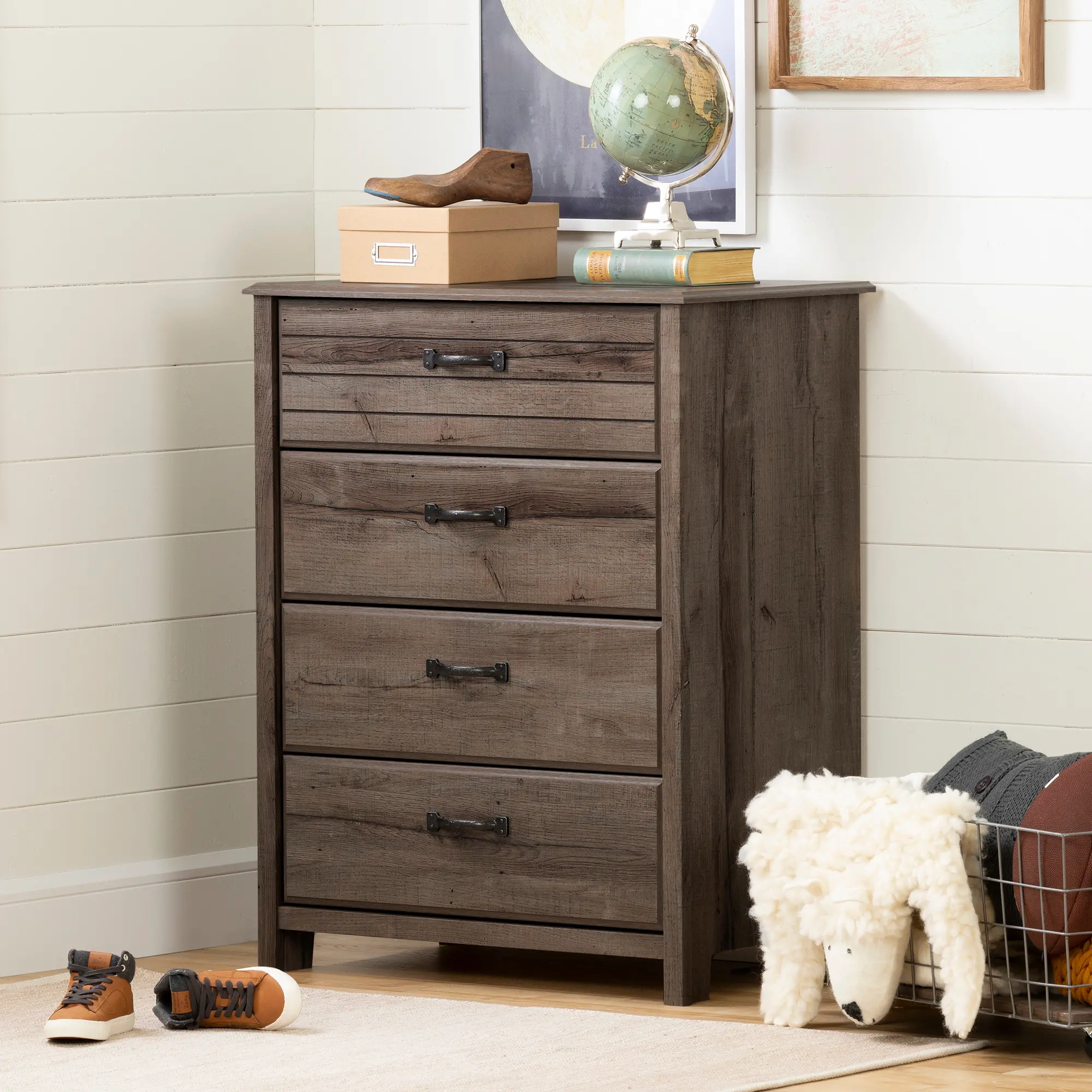 Asten Contemporary Fall Oak Chest of Drawers - South Shore