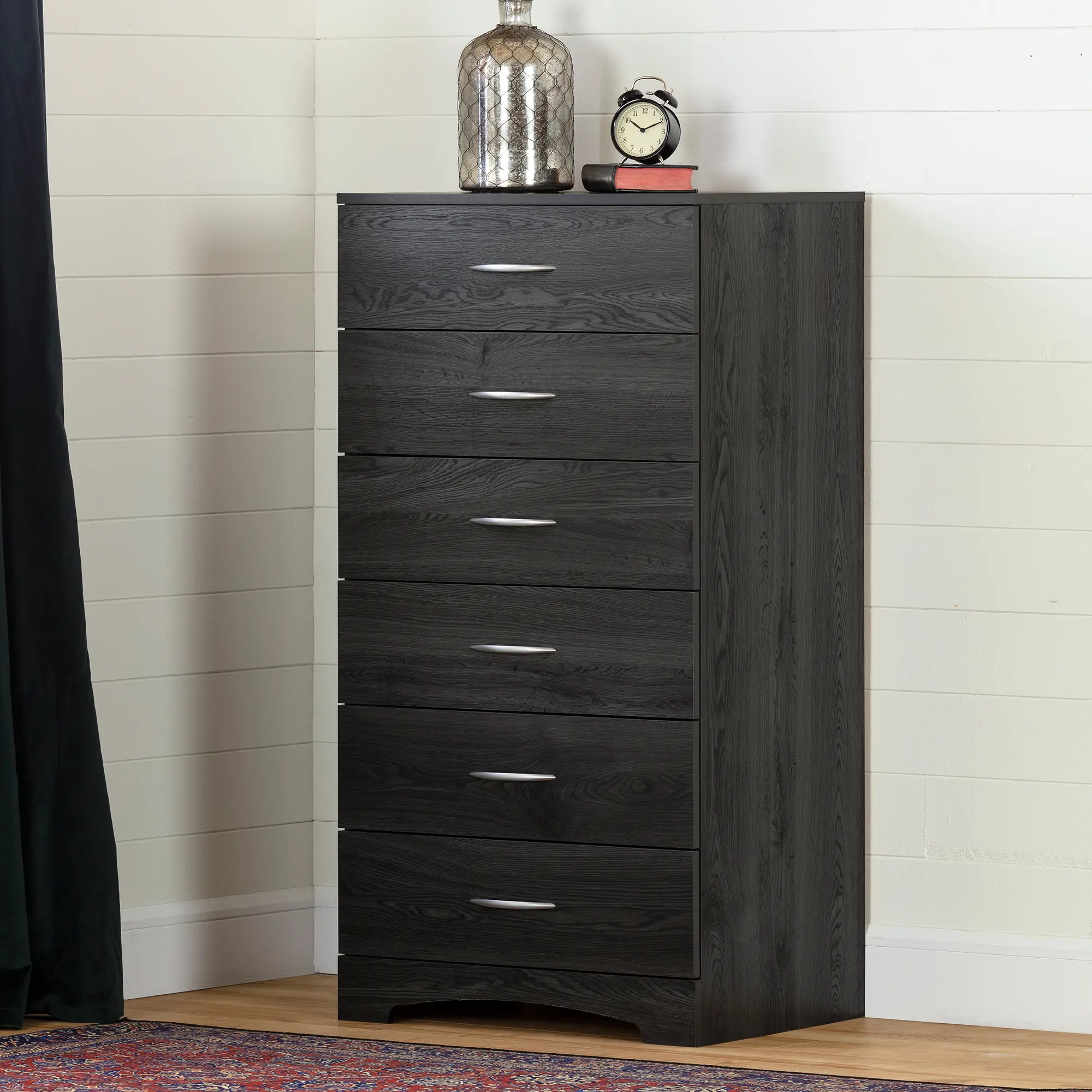 Photos - Dresser / Chests of Drawers South Shore Contemporary Gray Oak Lingerie Chest - South Shore 12951