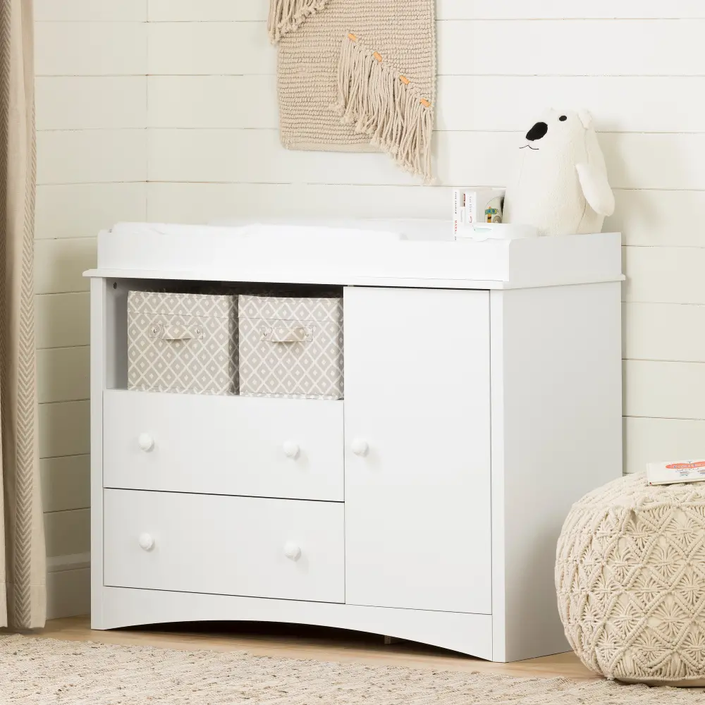 2280331 Classic White Changing Table- South Shore-1