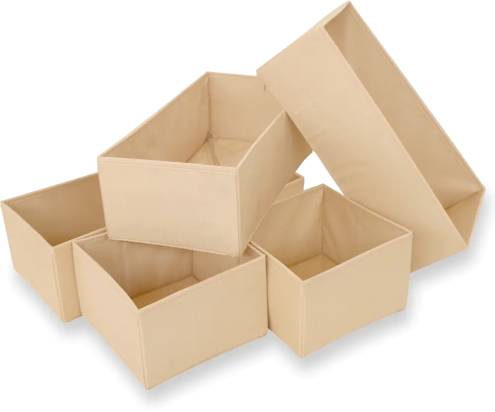 8999847 Modern Beige Drawer Organizers, 5 Pack- South Shore-1