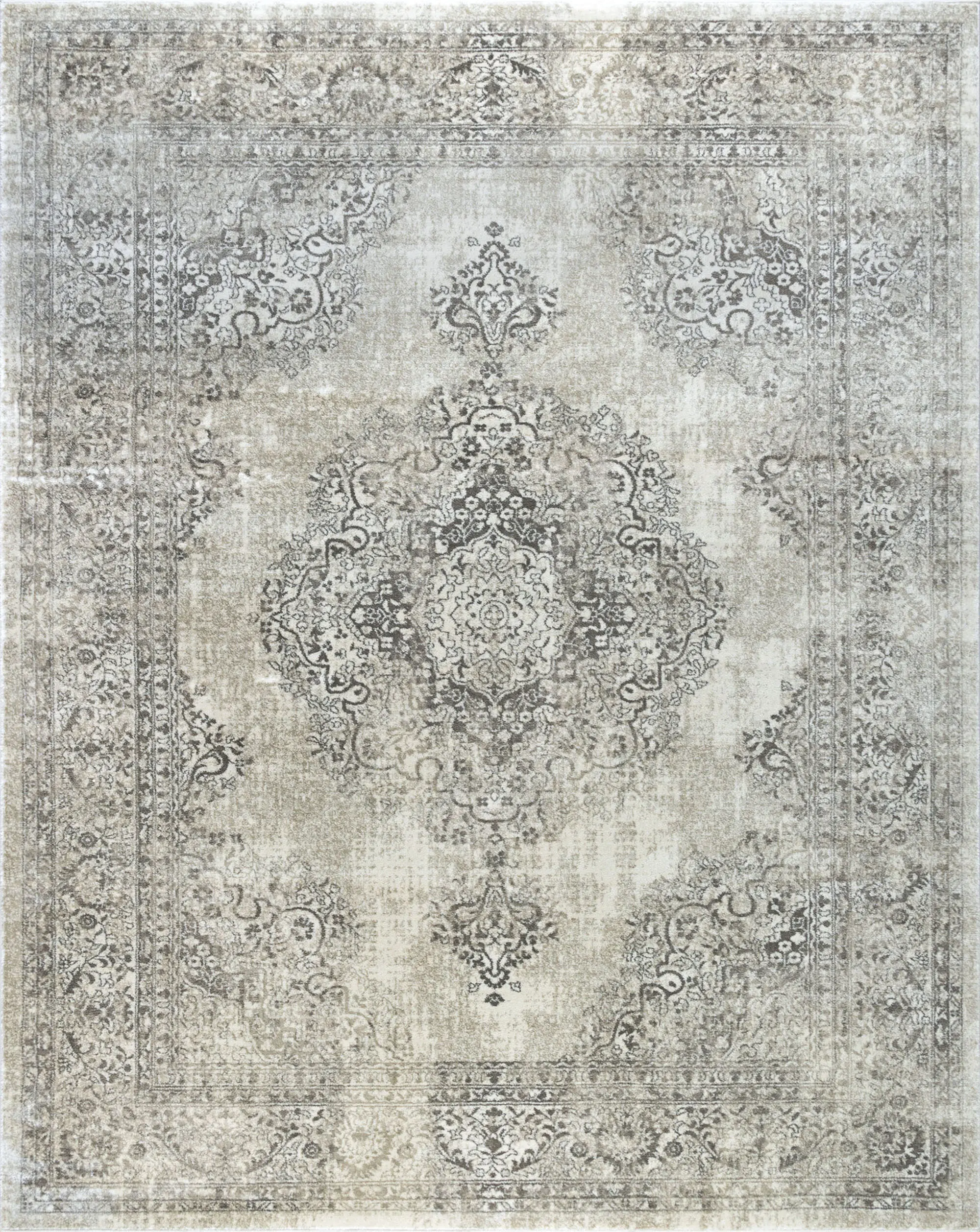 5 x 7 Medium Oriental Ivory Area Rug - Generation