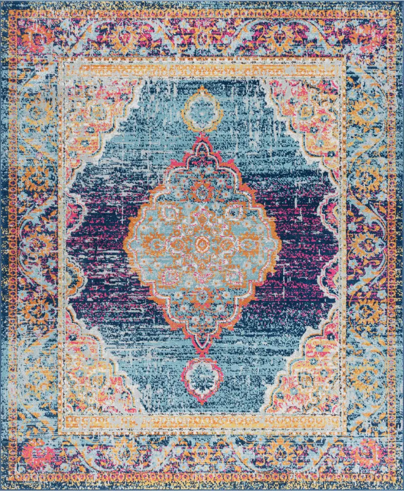 8 X 10 Large Transitional Medallion, Transitional Area Rugs 8 X 10