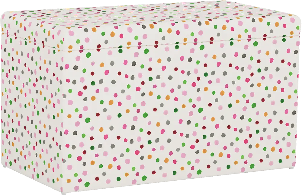 4325STFLRTYDTMLTOGA Contemporary Flirty Multi Color Dot Storage Bench-1
