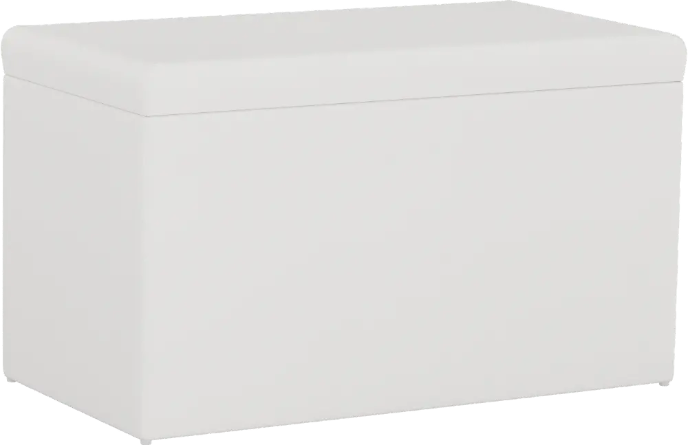4325STDCKWHT Contemporary White Storage Bench-1