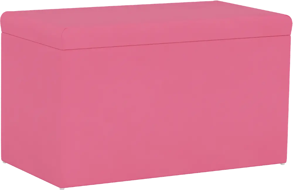 4325STPRMHTPNK Contemporary Premier Hot Pink Microsuede Storage Bench-1